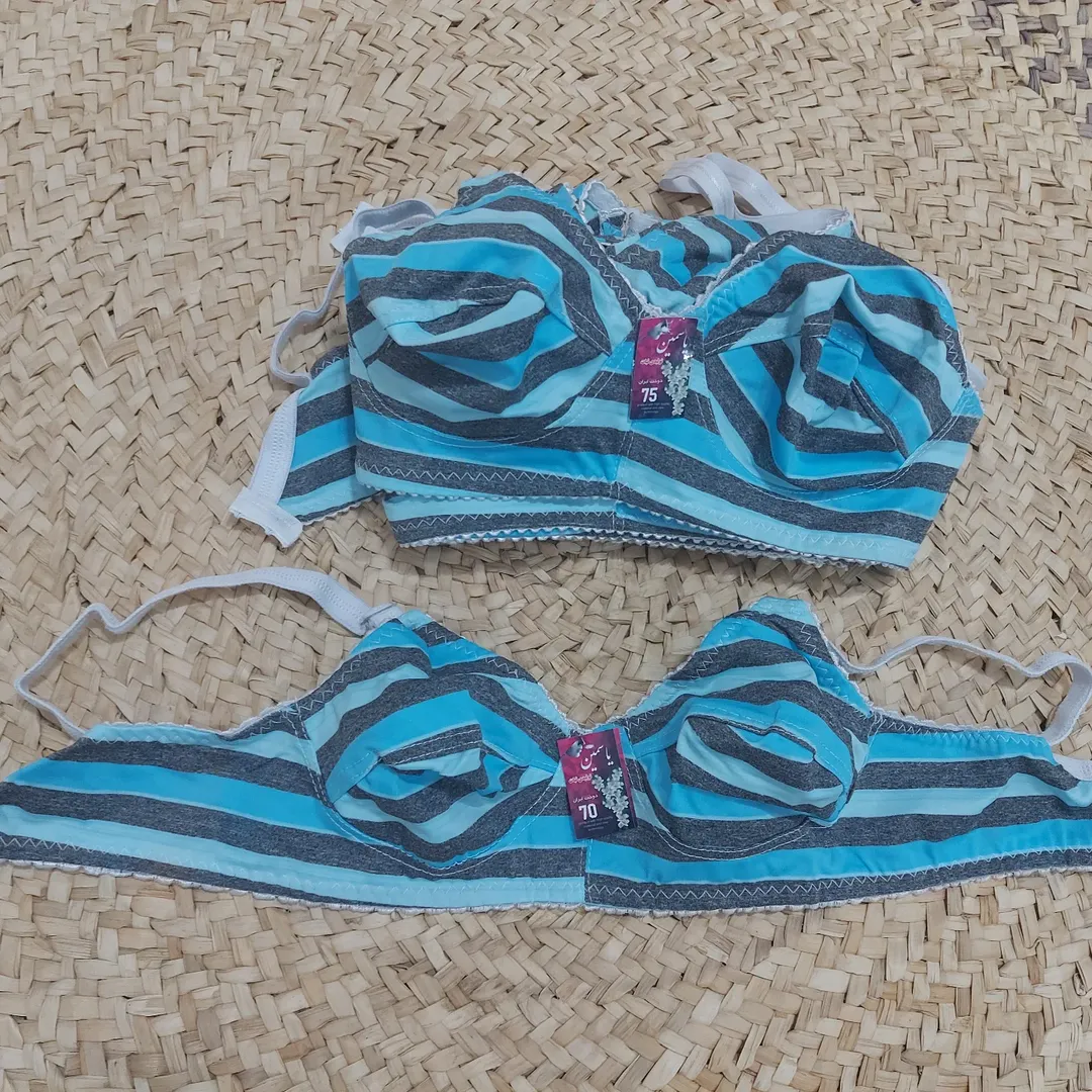 سوتین راه راه سایز ۶۵ تا ۸۵ رنگ آبی